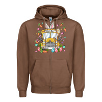 Chestnut easter school bus Zipper Hoodie - MaliasSmallBusiness