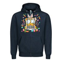 Navy easter school bus Zipper Hoodie - MaliasSmallBusiness