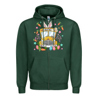 Sports Green easter school bus Zipper Hoodie - MaliasSmallBusiness
