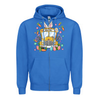 True Royal easter school bus Zipper Hoodie - MaliasSmallBusiness