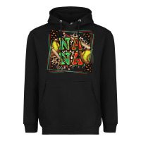 Black softball nana with leopard Heavyweight Hoodie - Zillion Design Studio