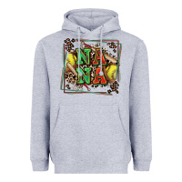 Heather Grey softball nana with leopard Heavyweight Hoodie - Zillion Design Studio