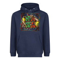Navy softball nana with leopard Heavyweight Hoodie - Zillion Design Studio