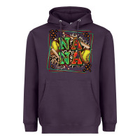 Plum softball nana with leopard Heavyweight Hoodie - Zillion Design Studio