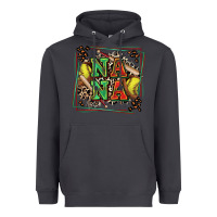 Smoke softball nana with leopard Heavyweight Hoodie - Zillion Design Studio