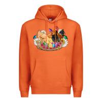 Carrot easter coop animals farm chicken chiks rooster flowers butterfly Premium Hoodie - Artiststas
