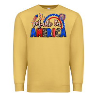 Antique Gold Made in America 4th of july Premium Sweatshirt - CowGirlArtShop