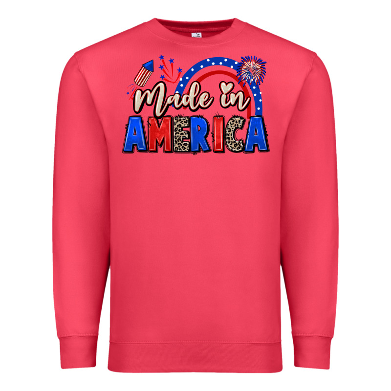 Made In America 4th Of July Premium Sweatshirt by CowGirlArtShop | Teevron