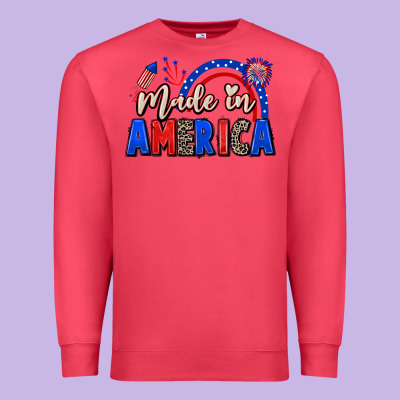 Made In America 4th Of July Premium Sweatshirt Designed By Cowgirlartshop