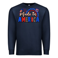 Navy Made in America 4th of july Premium Sweatshirt - CowGirlArtShop