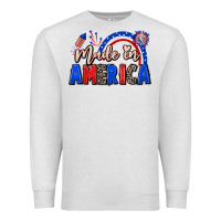 Oatmeal Heather Made in America 4th of july Premium Sweatshirt - CowGirlArtShop