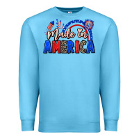 Ocean Blue Made in America 4th of july Premium Sweatshirt - CowGirlArtShop