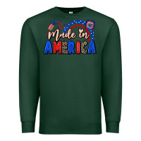 Sports Green Made in America 4th of july Premium Sweatshirt - CowGirlArtShop