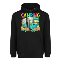 Black camping is my happy place Heavyweight Hoodie - texasbilliewilder