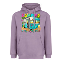Lavender camping is my happy place Heavyweight Hoodie - texasbilliewilder