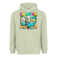 Matcha camping is my happy place Heavyweight Hoodie - texasbilliewilder