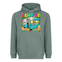 Sage camping is my happy place Heavyweight Hoodie - texasbilliewilder