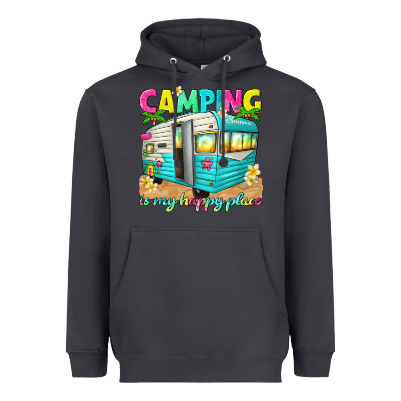Camping Is My Happy Place Heavyweight Hoodie by texasbilliewilder | Teevron