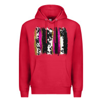 Cardinal cow , yellow and pink glitter brushstrokes Premium Hoodie - AdoDesignShop