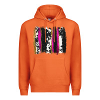 Carrot cow , yellow and pink glitter brushstrokes Premium Hoodie - AdoDesignShop