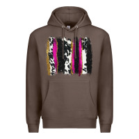 Coffee cow , yellow and pink glitter brushstrokes Premium Hoodie - AdoDesignShop