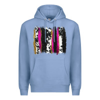 Colony Blue cow , yellow and pink glitter brushstrokes Premium Hoodie - AdoDesignShop