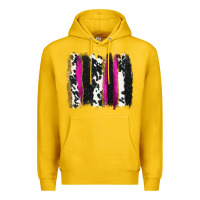 Lemon cow , yellow and pink glitter brushstrokes Premium Hoodie - AdoDesignShop