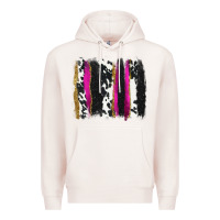 Pale Pink cow , yellow and pink glitter brushstrokes Premium Hoodie - AdoDesignShop