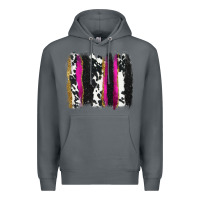 Rock cow , yellow and pink glitter brushstrokes Premium Hoodie - AdoDesignShop