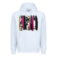Cow , Yellow And Pink Glitter Brushstrokes Premium Hoodie | Teevron