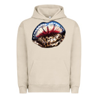 Pigment French Oak American lips leopard Urban Hoodie - NancyCooperArtShop