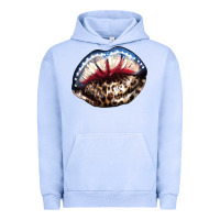 Pigment Grape Ice American lips leopard Urban Hoodie - NancyCooperArtShop