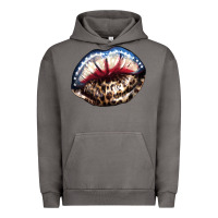 Pigment Tornado American lips leopard Urban Hoodie - NancyCooperArtShop