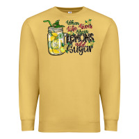 Antique Gold when life gives you lemons add sugar Premium Sweatshirt - SublimationCraftShop