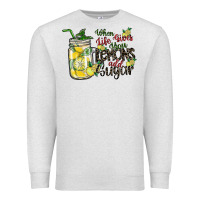 Oatmeal Heather when life gives you lemons add sugar Premium Sweatshirt - SublimationCraftShop