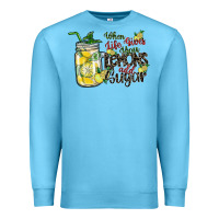 Ocean Blue when life gives you lemons add sugar Premium Sweatshirt - SublimationCraftShop