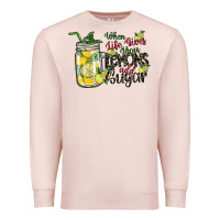 Pale Pink when life gives you lemons add sugar Premium Sweatshirt - SublimationCraftShop