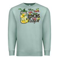 Seafoam when life gives you lemons add sugar Premium Sweatshirt - SublimationCraftShop