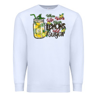 White when life gives you lemons add sugar Premium Sweatshirt - SublimationCraftShop