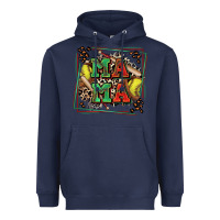 Navy softball mama with leopard Heavyweight Hoodie - Zillion Design Studio