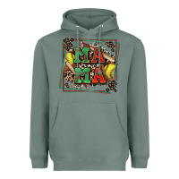 Sage softball mama with leopard Heavyweight Hoodie - Zillion Design Studio