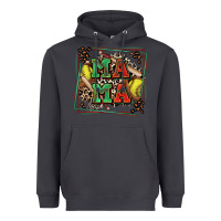 Smoke softball mama with leopard Heavyweight Hoodie - Zillion Design Studio