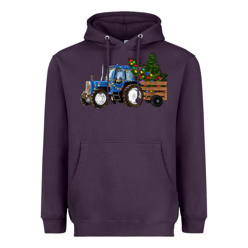 Christmas Farm Tractor Heavyweight Hoodie by RanaPortraitStore | Teevron