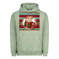 Pigment Oil Green Christmas coffee Urban Hoodie - Jasminsmagicworld