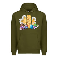 Army Green chicks eggs daisy easter Premium Hoodie - Artiststas
