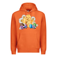 Carrot chicks eggs daisy easter Premium Hoodie - Artiststas