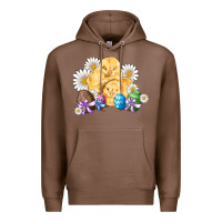 Chestnut chicks eggs daisy easter Premium Hoodie - Artiststas
