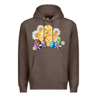 Coffee chicks eggs daisy easter Premium Hoodie - Artiststas