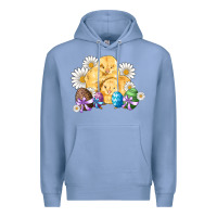 Colony Blue chicks eggs daisy easter Premium Hoodie - Artiststas