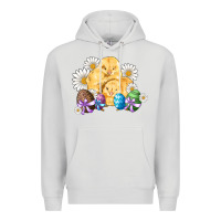 Dove Grey chicks eggs daisy easter Premium Hoodie - Artiststas